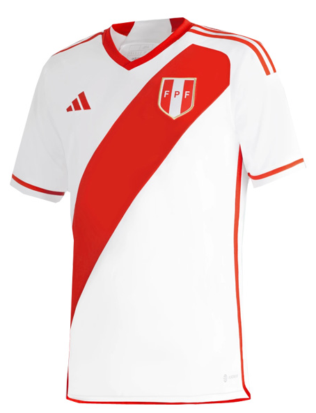 Youth adidas Replica Peru FPF 2023 Home Jersey