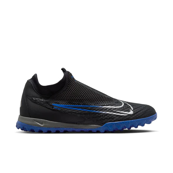 Nike Phantom GX Academy DF TF Turf Soccer Shoes - Black/Chrome/Hyper Royal