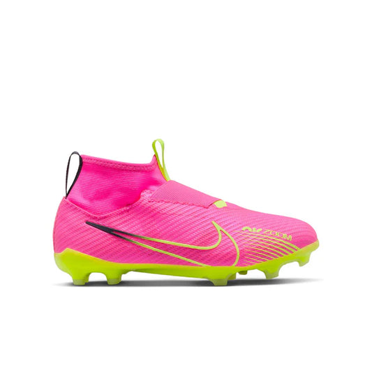 Nike Junior Zoom Mercurial Superfly 9 Pro FG Soccer Shoes - Pink Blast/Volt-Gridiron