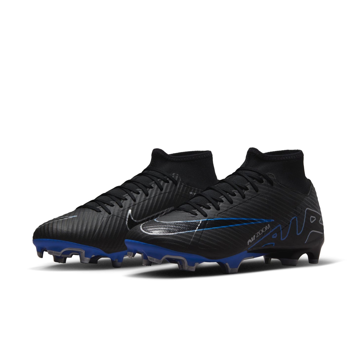 Nike Air Zoom Mercurial Superfly 9 Academy FG/MG Soccer Cleat - Black/ Blue