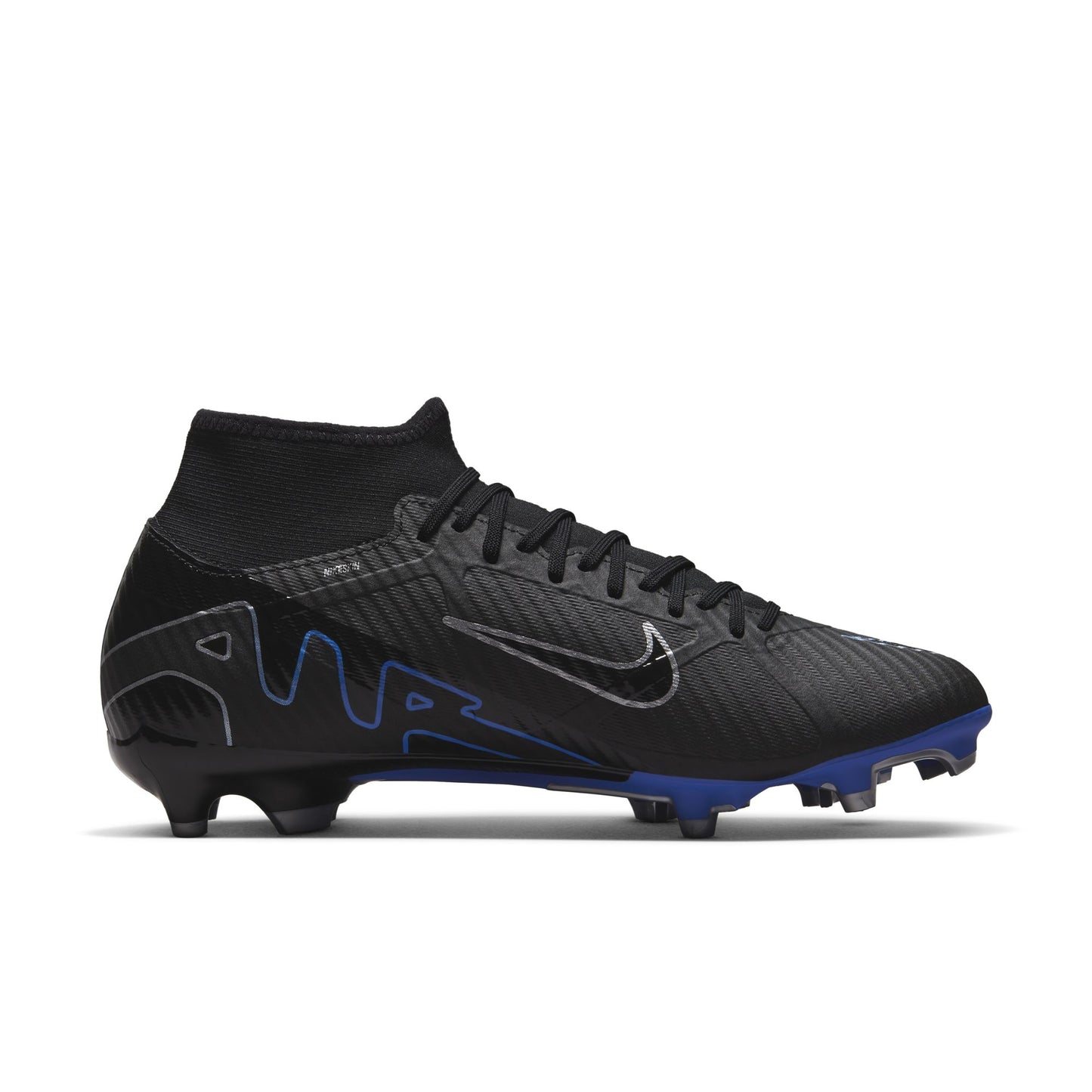 Nike Air Zoom Mercurial Superfly 9 Academy FG/MG Soccer Cleat - Black/ Blue