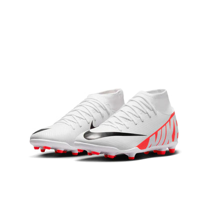 Nike Junior Mercurial Superfly 9 Club FG/MG Soccer Cleat - Bright Crimson/White/Black