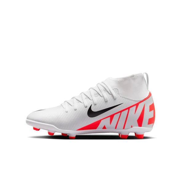 Nike Junior Mercurial Superfly 9 Club FG/MG Soccer Cleat - Bright Crimson/White/Black