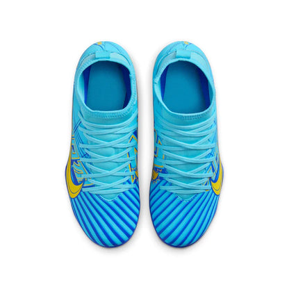 Nike Junior Zoom Superfly 9 Club KM FG FIRM Ground Cleats - Baltic Blue/ White