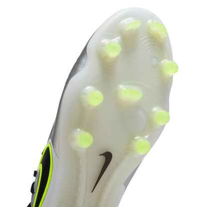 Nike Tiempo Legend 10 Elite FG Firm Ground Soccer Cleats - Metallic Silver/ Black Volt