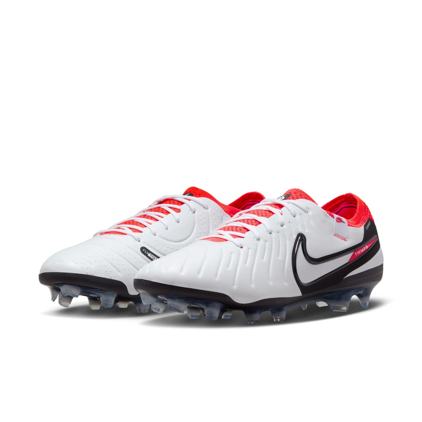 Nike Tiempo Legend 10 Elite FG Firm Ground Soccer Cleats - White/ Black-Bright Crimson