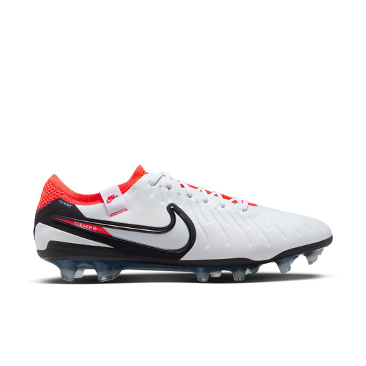 Nike Tiempo Legend 10 Elite FG Firm Ground Soccer Cleats - White/ Black-Bright Crimson