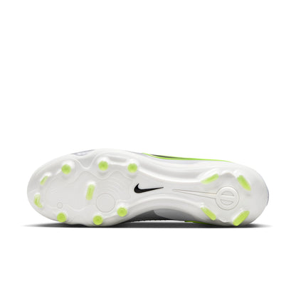 Nike Tiempo Legend 10 Pro FG Firm Ground Soccer Cleats - Metallic Silver/ Black/ Volt