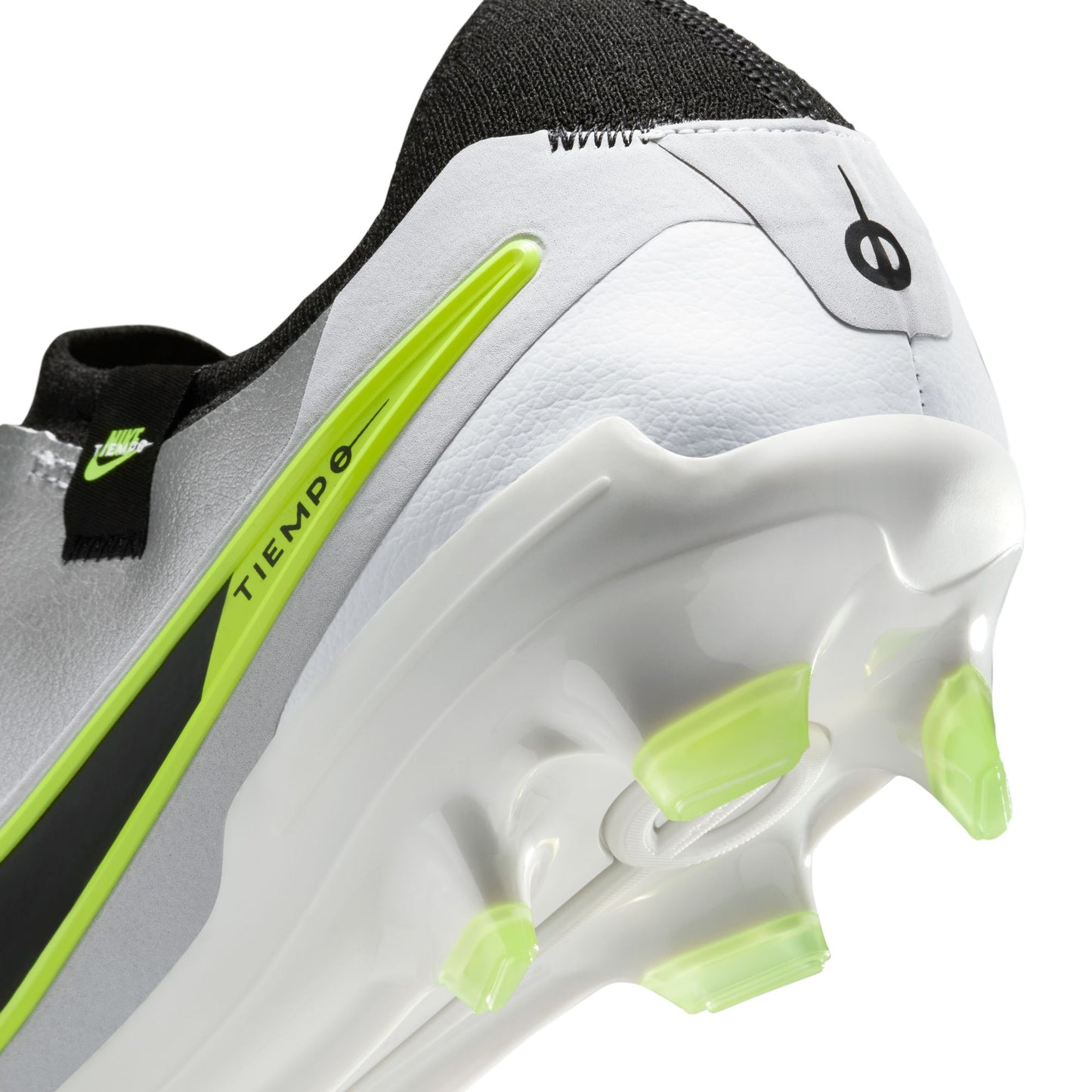 Nike Tiempo Legend 10 Pro FG Firm Ground Soccer Cleats - Metallic Silver/ Black/ Volt