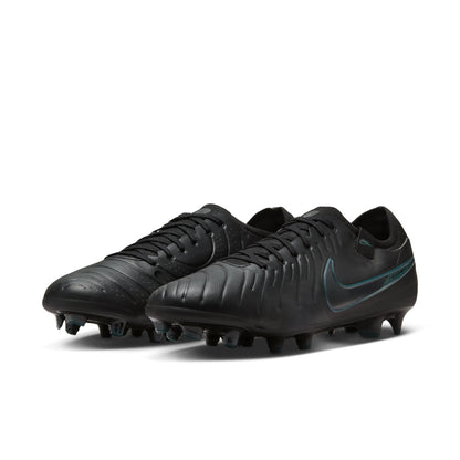 Nike Tiempo Legend 10 Pro FG Firm Ground Soccer Cleats - Black/ Deep Jungle Black