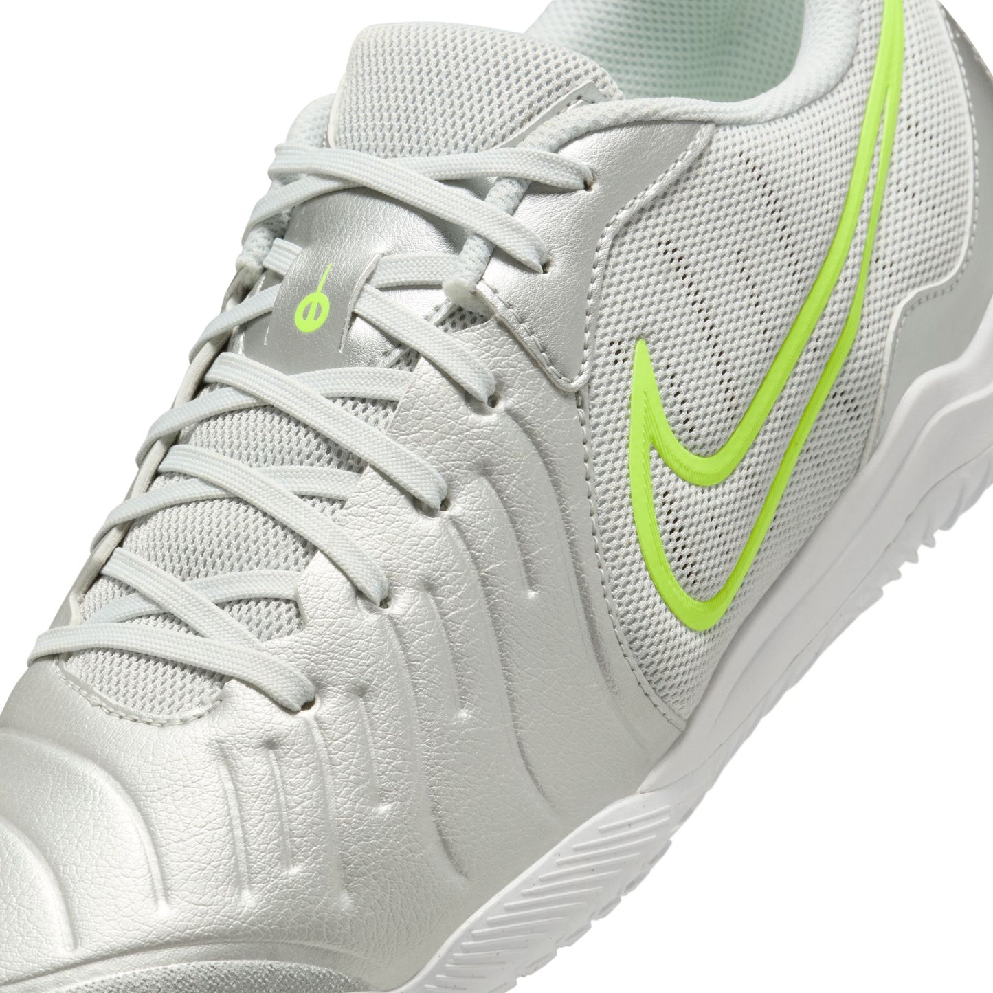 Nike Tiempo Legend 10 Academy IC Indoor Soccer Shoe - Metalic Silver/ Black Volt