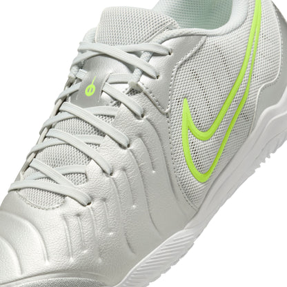 Nike Tiempo Legend 10 Academy IC Indoor Soccer Shoe - Metalic Silver/ Black Volt