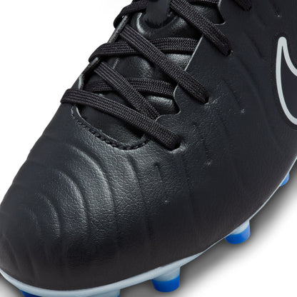 Nike Junior Tiempo Legend 10 Academy FG/MG Firm Ground Soccer Cleats - Black/Chrome-Royal