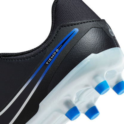 Nike Junior Tiempo Legend 10 Academy FG/MG Firm Ground Soccer Cleats - Black/Chrome-Royal