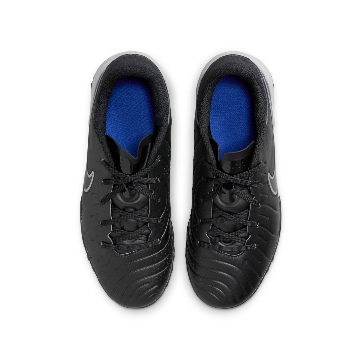 Nike Junior Tiempo Legend 10 Academy TF Turf Soccer Shoes - Black Chrome/ Hyper Royal