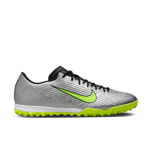 Nike Zoom Vapor 15 Academy XXV TF Turf Shoes - Metallic Silver/ Volt-Black