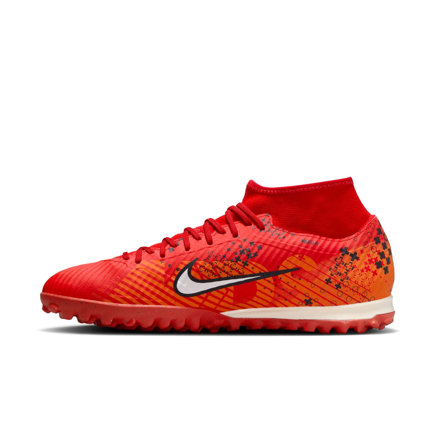 Nike Superfly 9 Academy Mercurial Dream Speed TF Turf Shoes - LT Crimson/Pale Ivory- Bright Mandarin