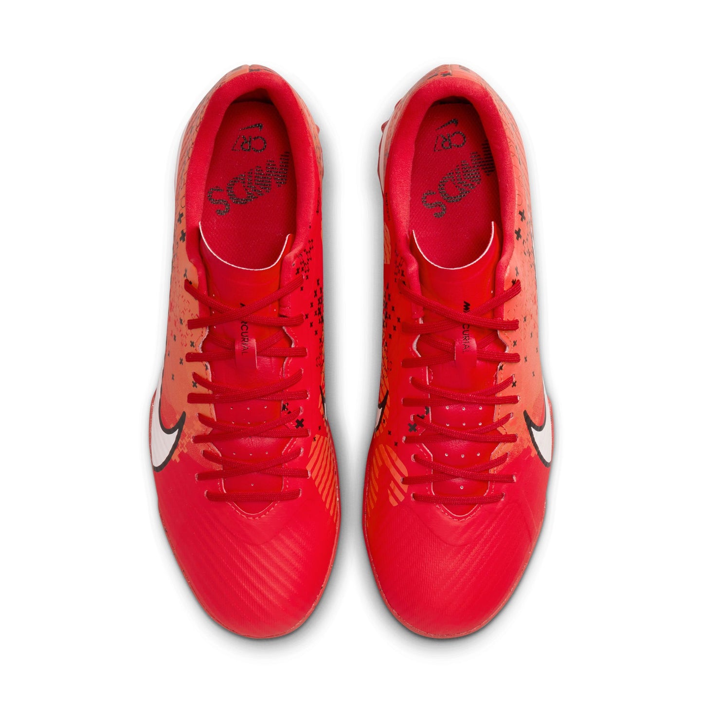 Nike Zoom Mercurial Vapor 15 Academy Mercurial Dream Speed TF Turf Shoes - LT Crimson/Pale Ivory- Bright Mandarin