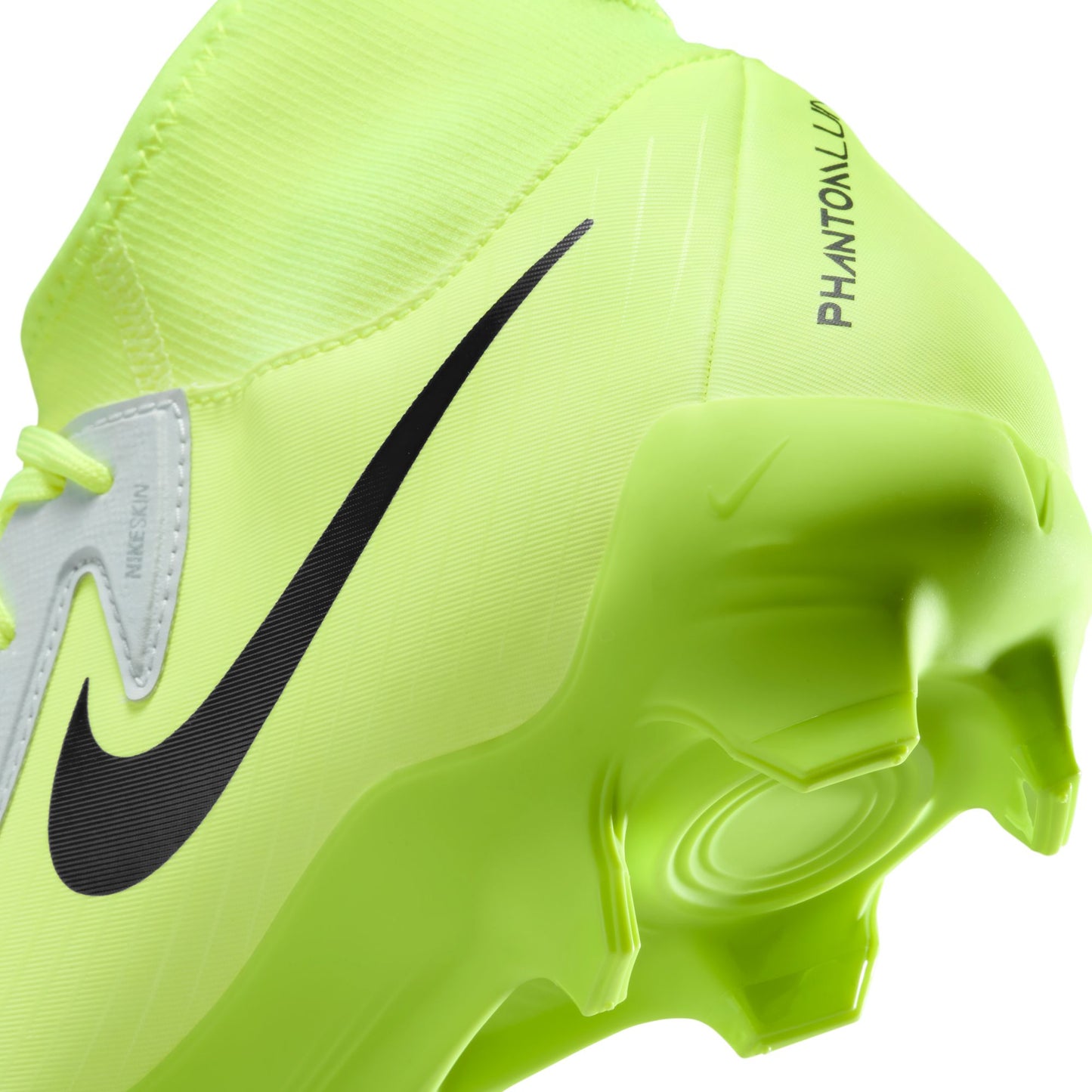 Nike Phantom Luna II Academy FG Firm Ground Soccer Shoes - Metal Silver/ Black/ Volt