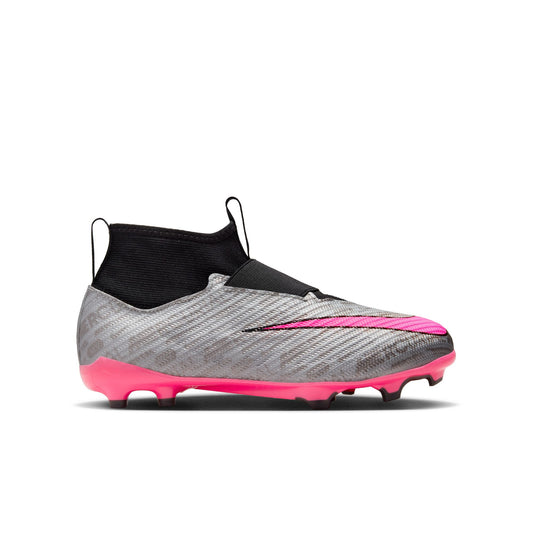 Nike Junior Zoom Mercurial Superfly 9 Pro FG Soccer Shoes - Silver/Pink/Black/Yellow