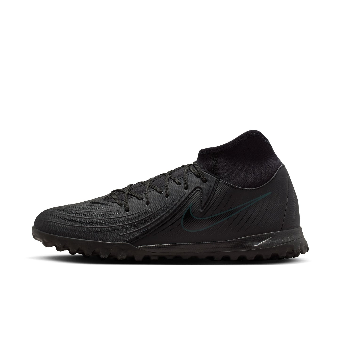 Nike Phantom Luna II Academy TF Turf Soccer Shoes - Black / Black Jungle