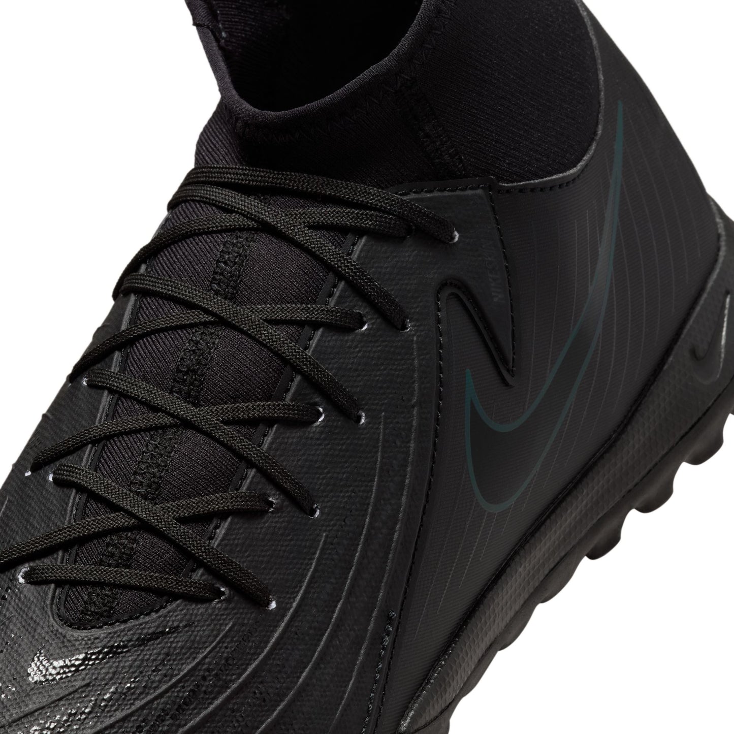 Nike Phantom Luna II Academy TF Turf Soccer Shoes - Black / Black Jungle