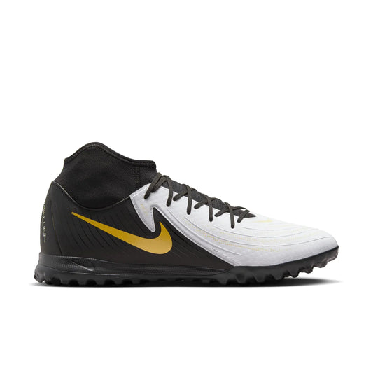 Nike Phantom Luna II Academy TF Turf Soccer Shoes - White/ Black/ Gold Coin