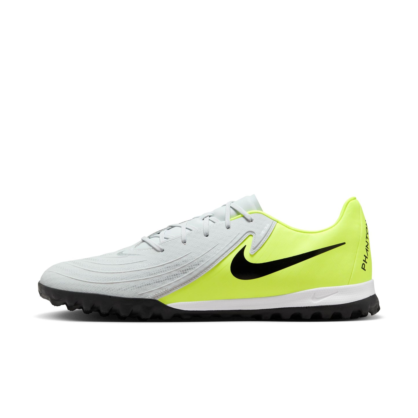 Nike Phantom GX Academy TF Turf Soccer Shoes - Metallic Silver/ Black Volt