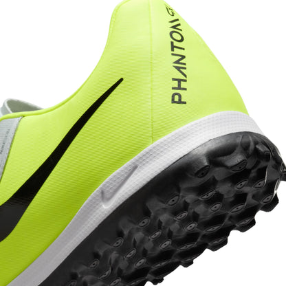 Nike Phantom GX Academy TF Turf Soccer Shoes - Metallic Silver/ Black Volt