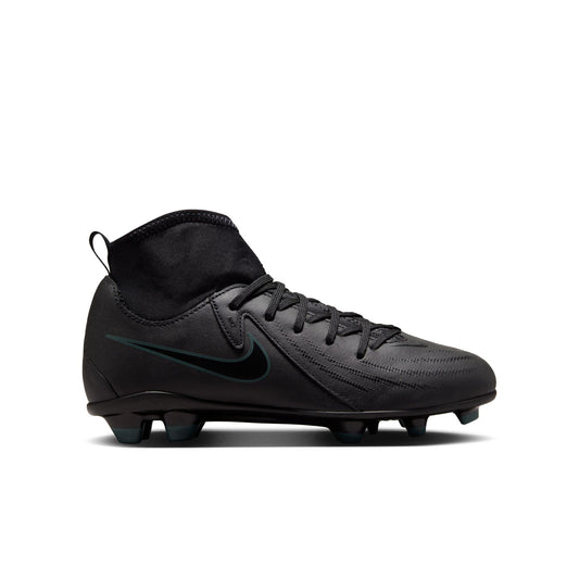 Nike Junior Phantom Luna II Academy MG High-Top Soccer Cleats - Black/ Black Deep Jungle