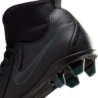 Nike Junior Phantom Luna II Academy MG High-Top Soccer Cleats - Black/ Black Deep Jungle