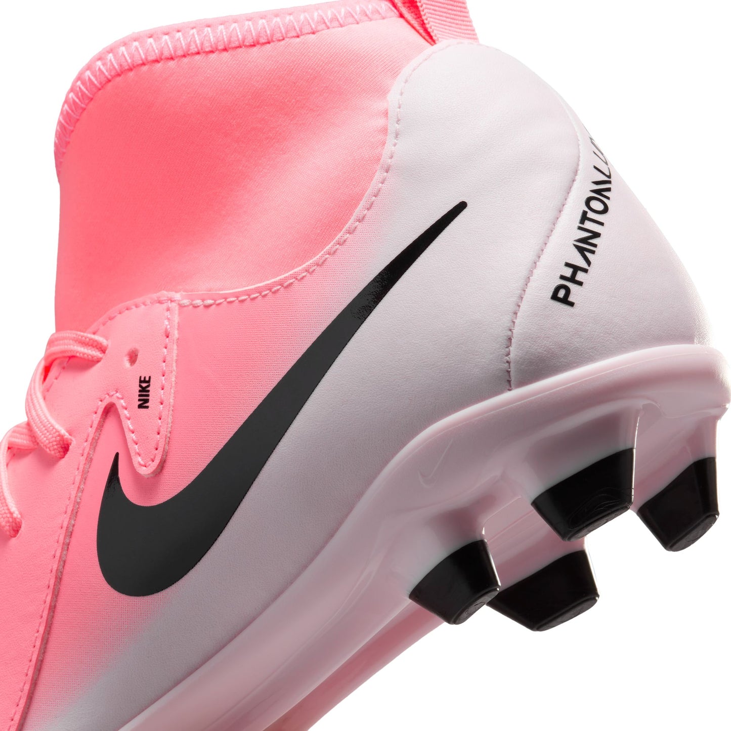 Nike Junior Phantom Luna II Club FG Firm Ground Soccer Cleats - Pink Foam/ Black