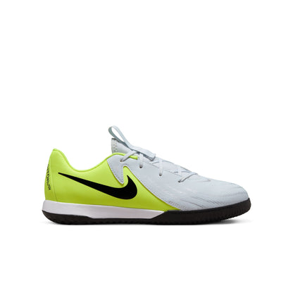 Nike Junior Phantom II Academy IC Indoor Soccer Shoes - Metallic Silver/Black Volt