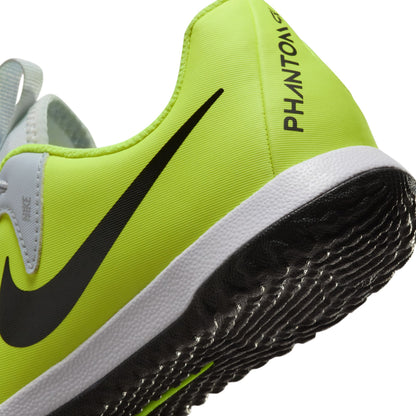 Nike Junior Phantom II Academy IC Indoor Soccer Shoes - Metallic Silver/Black Volt