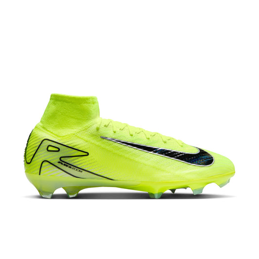 Nike Zoom Superfly 10 Elite FG/MG Firm Ground Socer Cleats -Metallic Silver/ Volt Black