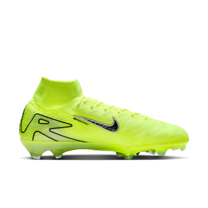 Nike Zoom Superfly 10 Elite FG/MG Firm Ground Socer Cleats -Metallic Silver/ Volt Black