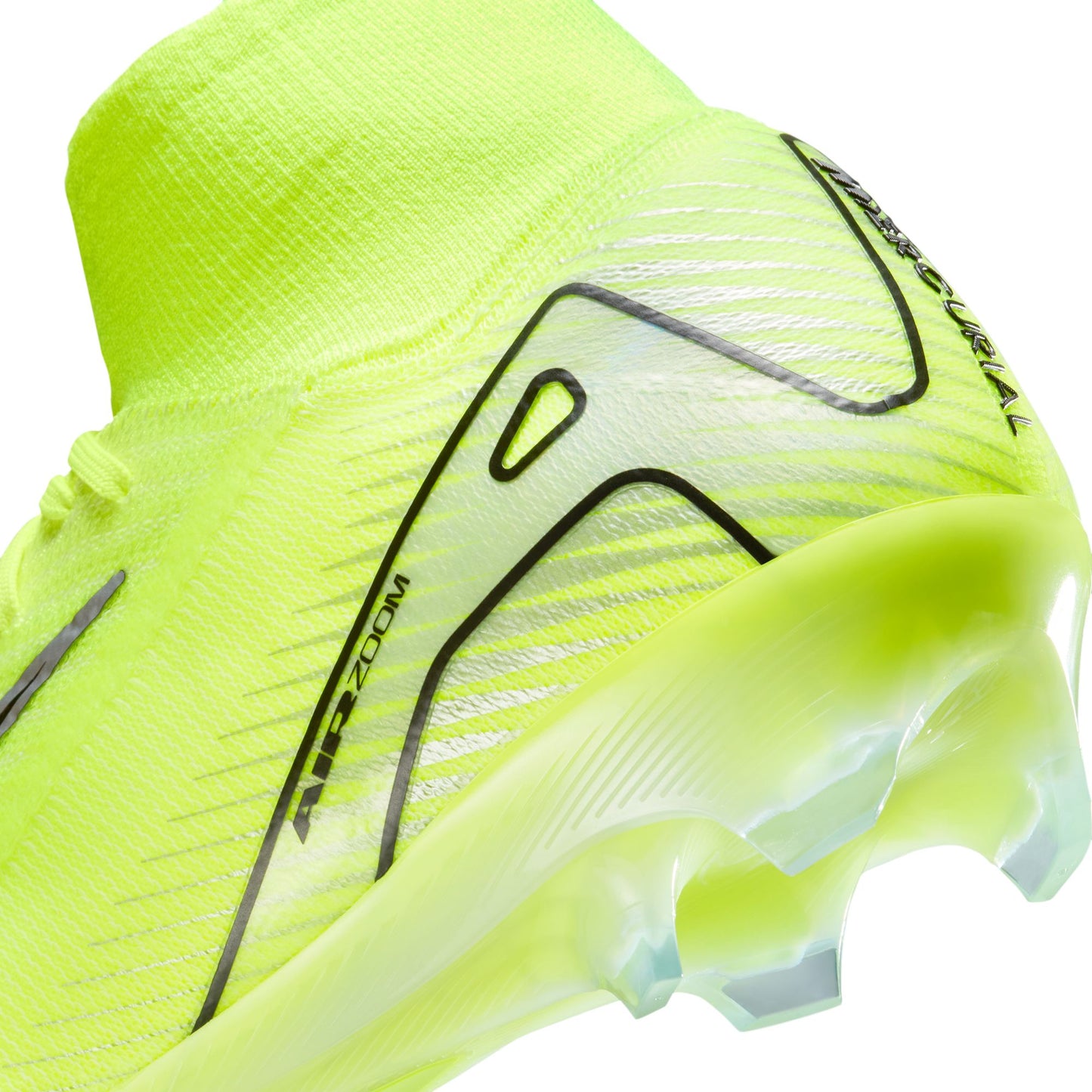 Nike Zoom Superfly 10 Elite FG/MG Firm Ground Socer Cleats -Metallic Silver/ Volt Black