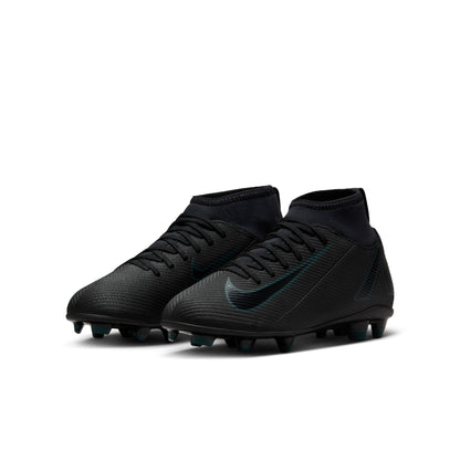 Nike Junior Zoom Superfly 10 Club MG High-Top Soccer Cleats - Black/ Black Deep Jungle