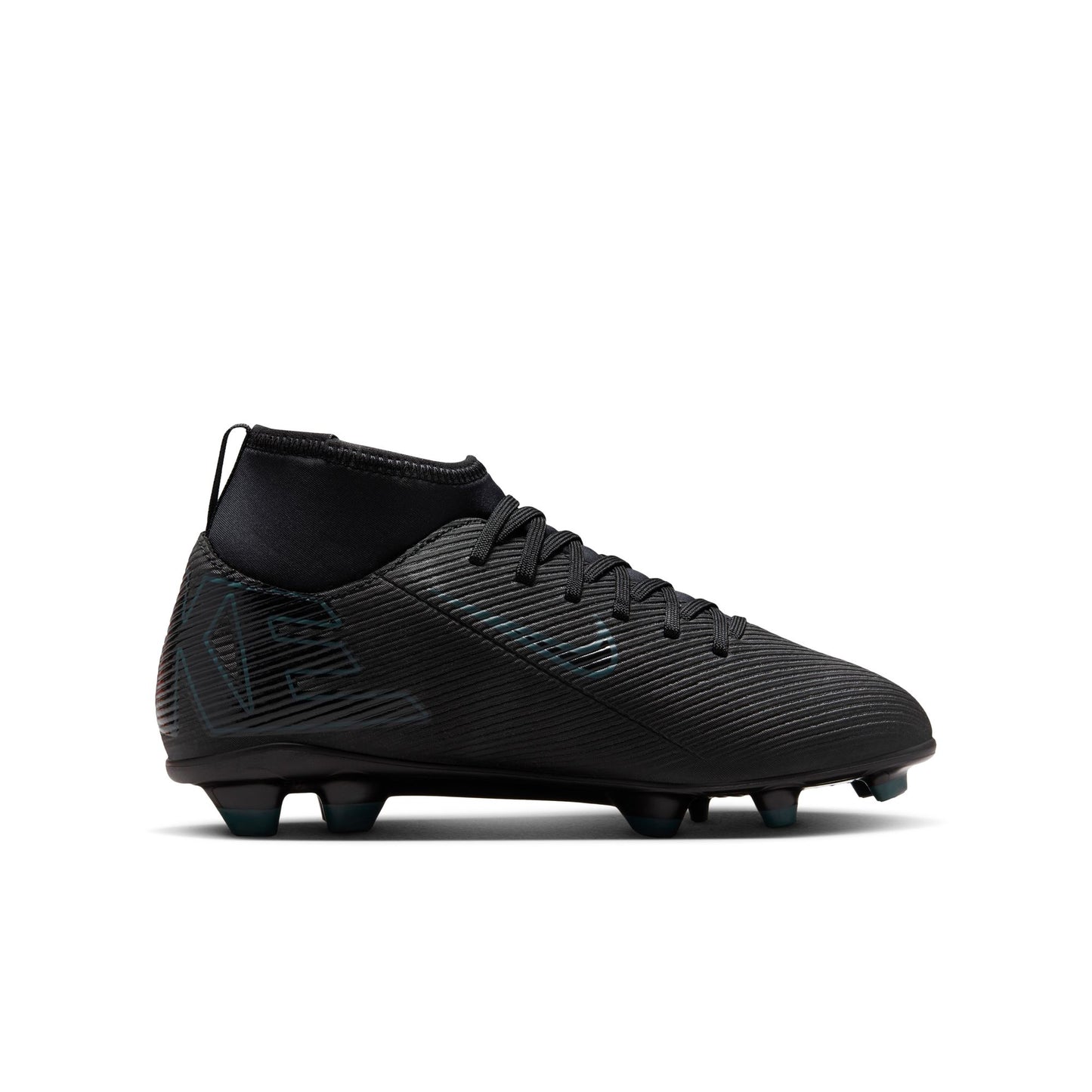 Nike Junior Zoom Superfly 10 Club MG High-Top Soccer Cleats - Black/ Black Deep Jungle