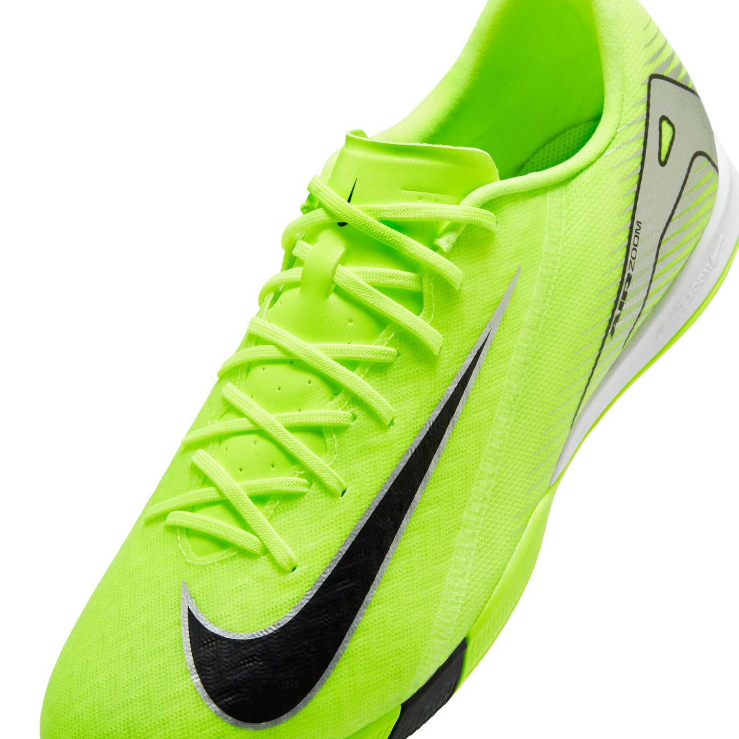 Nike Zoom Mercurial Vapor 16 Academy IC Indoor Soccer Shoes - Metallic Silver/ Black Volt