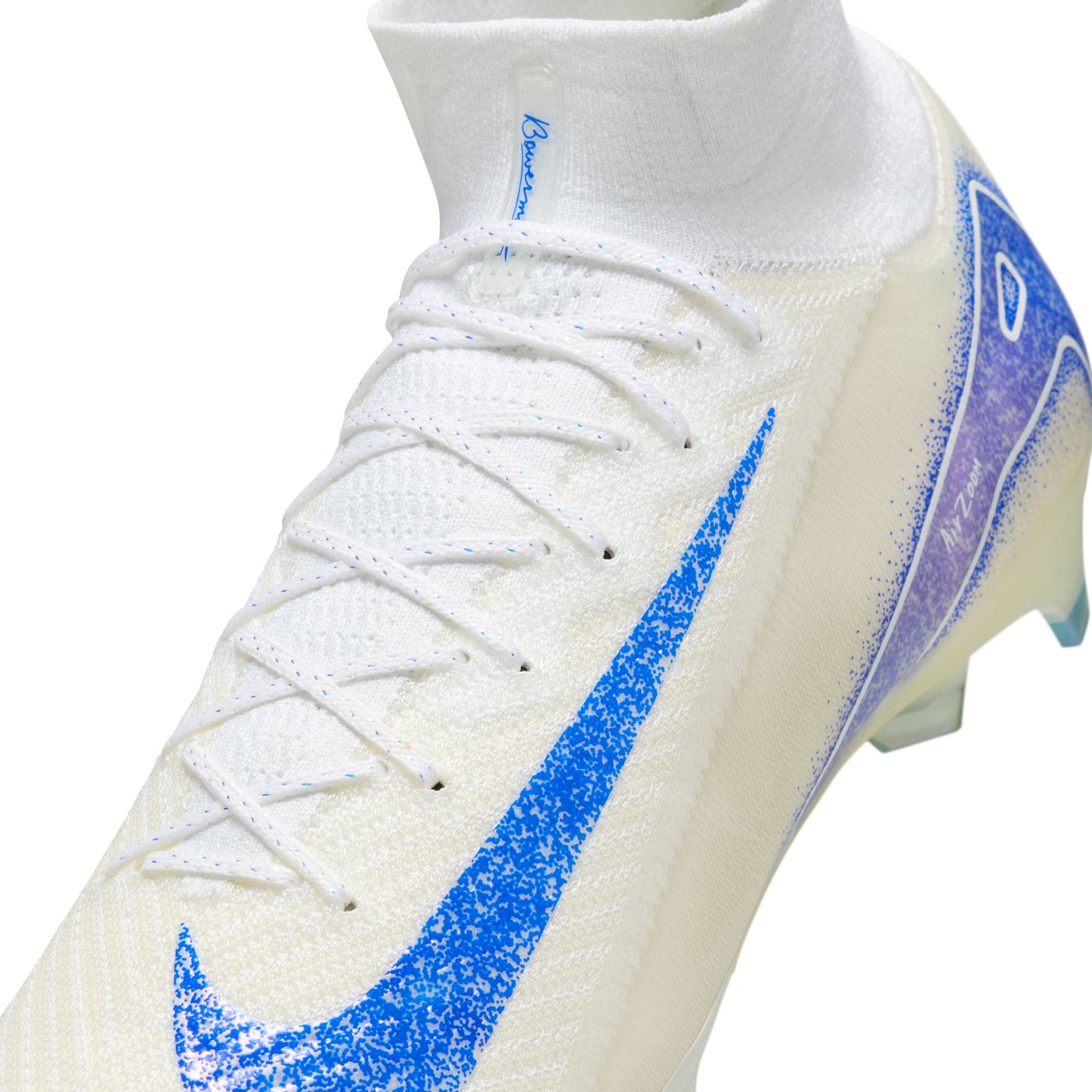 Nike Zoom Superfly 10 Elite FG/MG Firm Ground Socer Cleats - White/Racer Blue