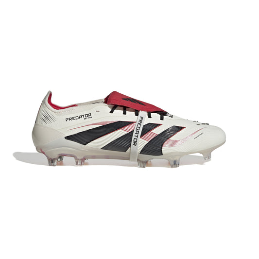 adidas Predator Elite Fold Tounge FG Firm Ground Soccer Cleat - Off White/Core Black/Pure Ruby