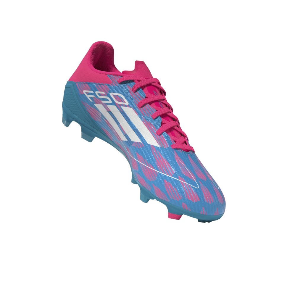 adidas F50 League FG/MG Firm Ground- Solar Blue/ FTWhite/ Solar Pink