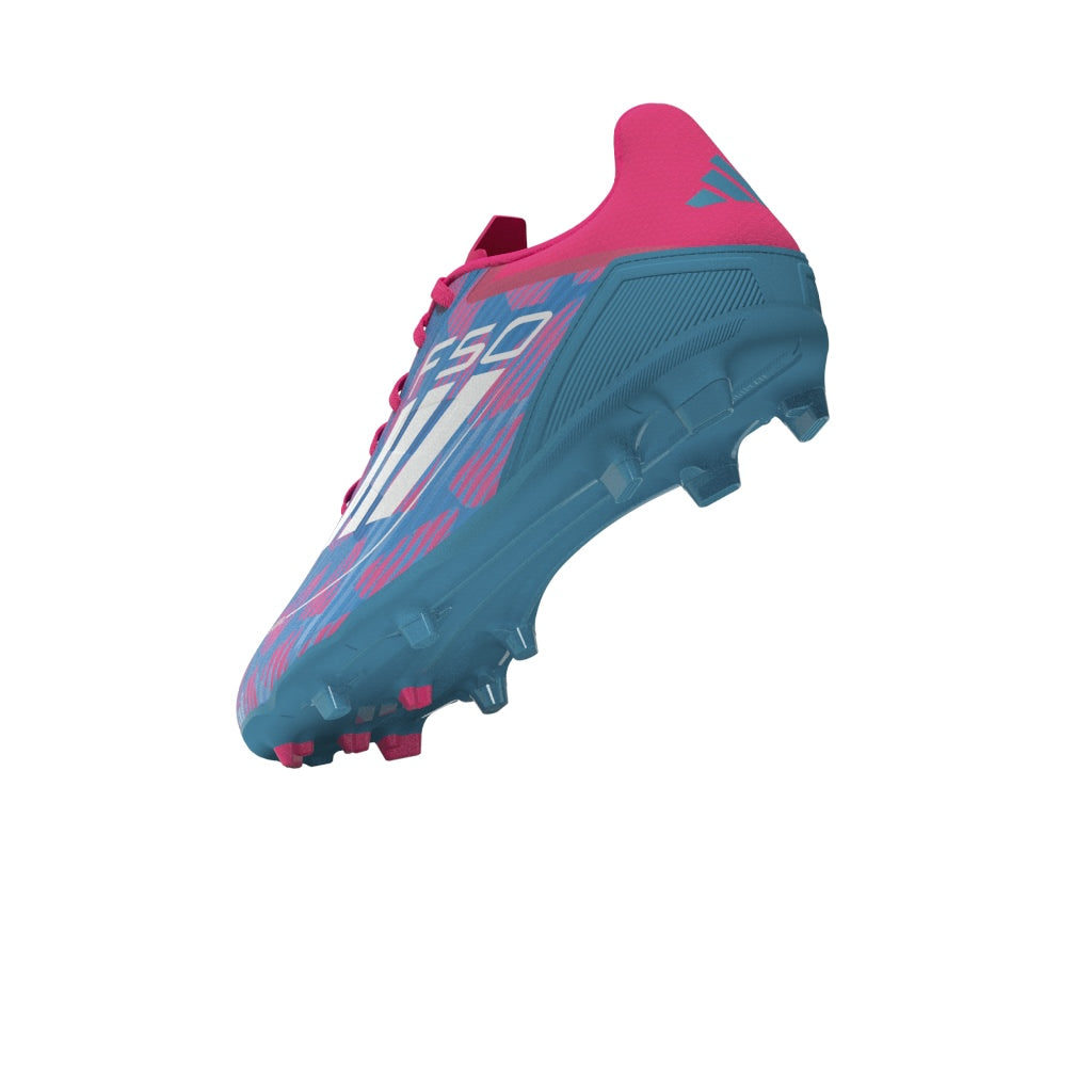 adidas F50 League FG/MG Firm Ground- Solar Blue/ FTWhite/ Solar Pink