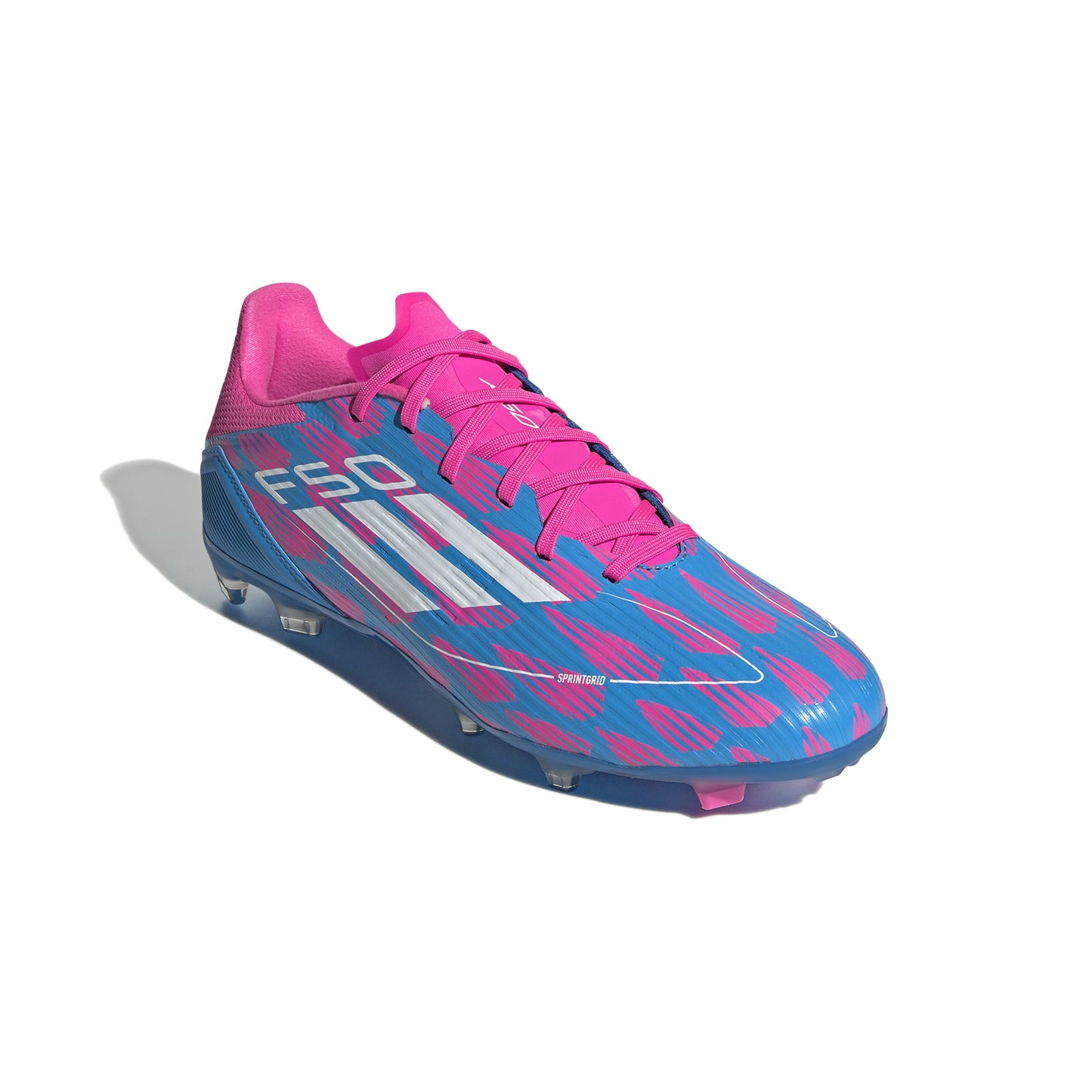 adidas F50 League FG/MG Firm Ground- Solar Blue/ FTWhite/ Solar Pink