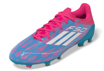 adidas F50 League FG/MG Firm Ground- Solar Blue/ FTWhite/ Solar Pink