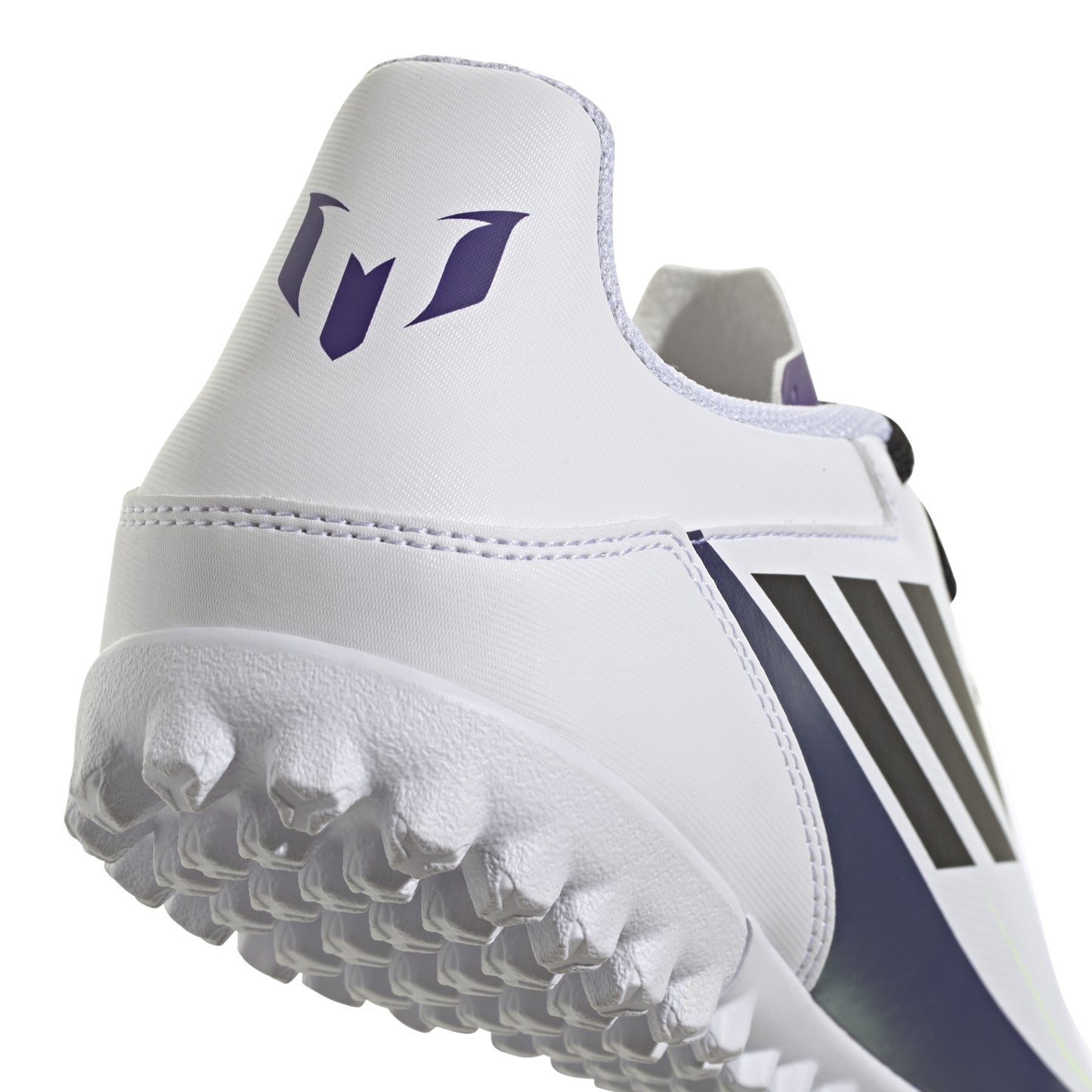 adidas F50 Club TF MESSI Turf Shoes - FTW White/ Core Black/ Unity Purple