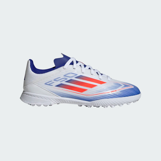 adidas F50 League TF Turf Junior- FTWWHT/SOLRED/LUCBLU