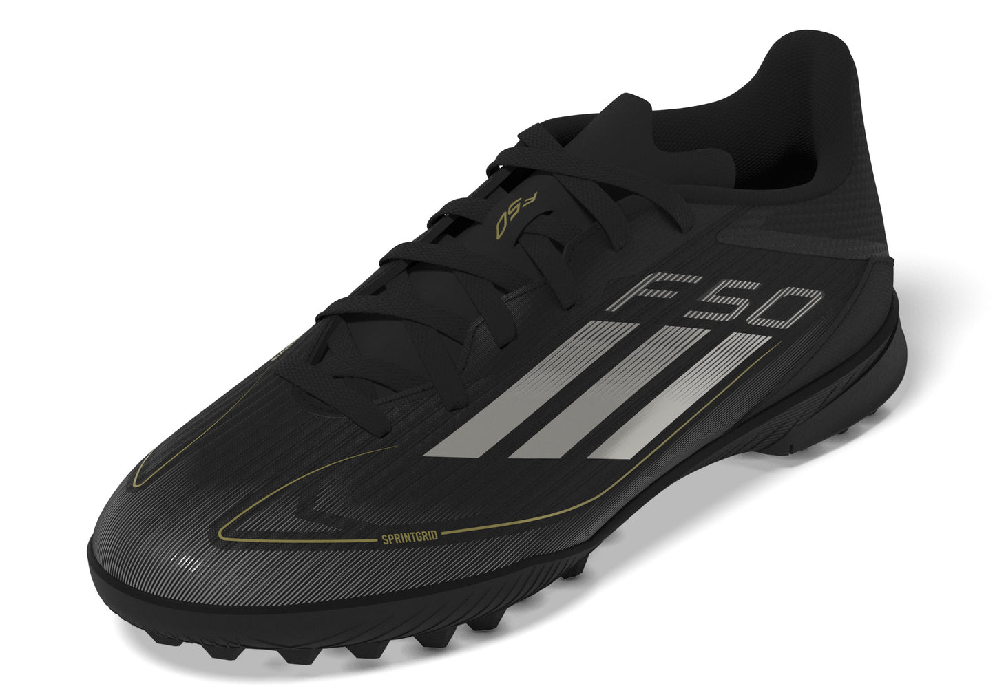 adidas F50 League TF Turf Junior- Cblack/Ironmt/Goldmt