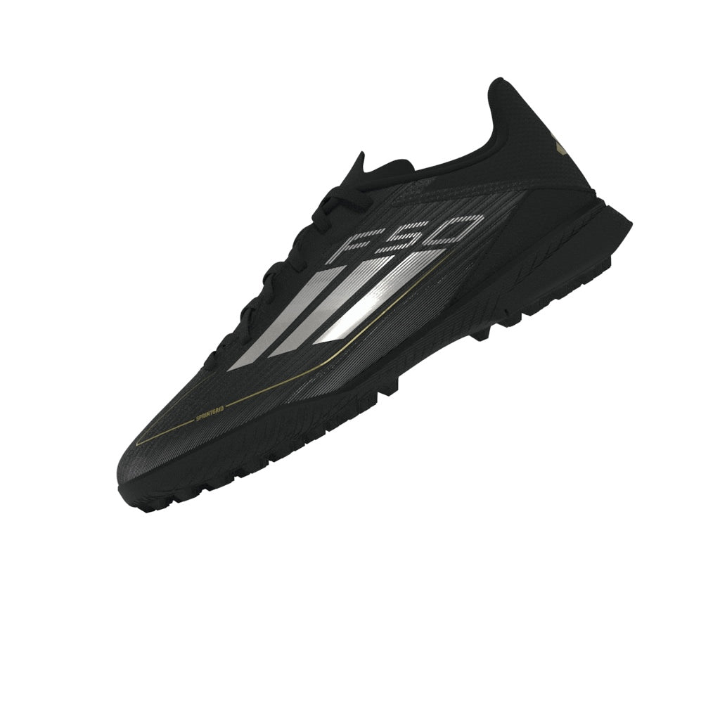 adidas F50 League TF Turf Junior- Cblack/Ironmt/Goldmt